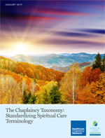 The Chaplaincy Taxonomy: Standardizing Spiritual Care Terminology